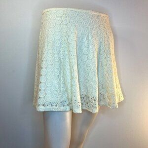 FOREVER 21 Women's Cream Double Layer Mini Skirt - US Size 24 - NWT